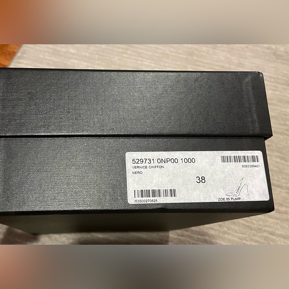 SAINT LAURENT ZOE PUMP 85mm BLACK PATENT LEATHER NEW IN BOX Size 38 US 7.5 - Picture 10 of 10